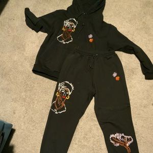 Self Made Hoodie with embroidered designs